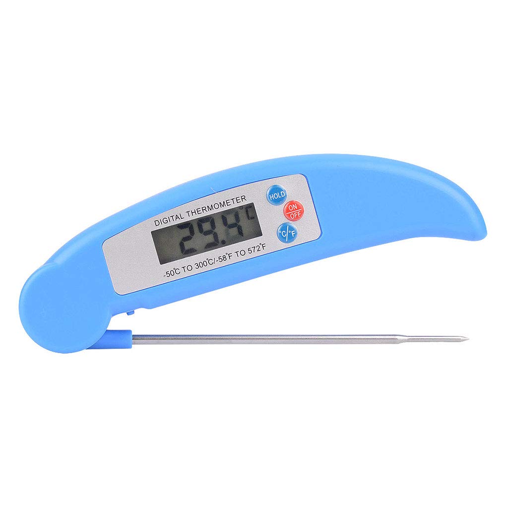 Foldable Food Meat Thermometer ABS Stainless Steel Digital Probe Cooking Temperature Measuring Tool
