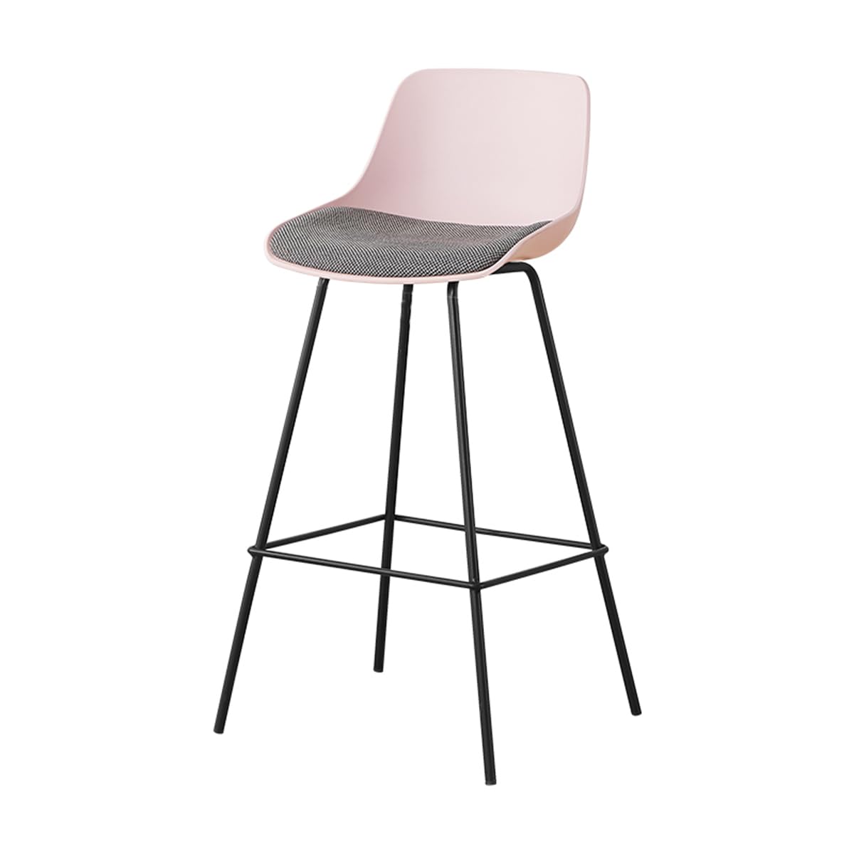 Tabouret de bar 75cm avec dossier en polypropylène pour îlot cuisine et bistro