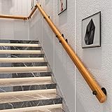 120cm Handlauf für Treppen Holz,Treppengeländer Geländer Handläufe Innen Aussen Wandhandlauf Rutschfester Wandmontage für Hauseingang,Schlafzimmer Gang Handläufe (Color : A, Size : 1ft/30cm)
