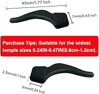 Vista 2 de YINGFENG 20 pares de pinzas antideslizantes de silicona para las orejas, soporte para gafas con caja de almacenamiento, retenedores de gafas