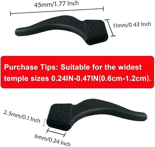 Vista 2 de YINGFENG 20 pares de pinzas antideslizantes de silicona para las orejas, soporte para gafas con caja de almacenamiento, retenedores de gafas