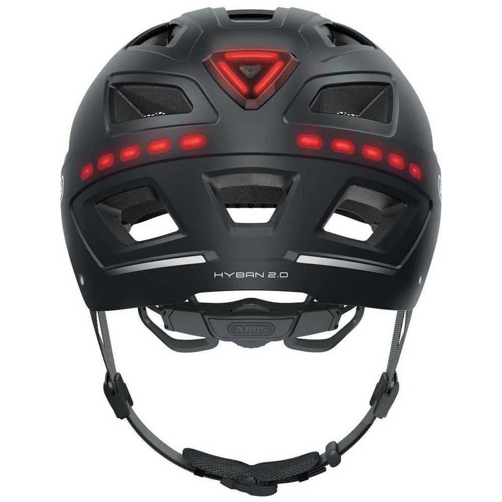 ABUS Casco da bici con luce - Hyban 2.0 LED - luce anteriore e posteriore e robusta calotta rigida - per uomini e donne