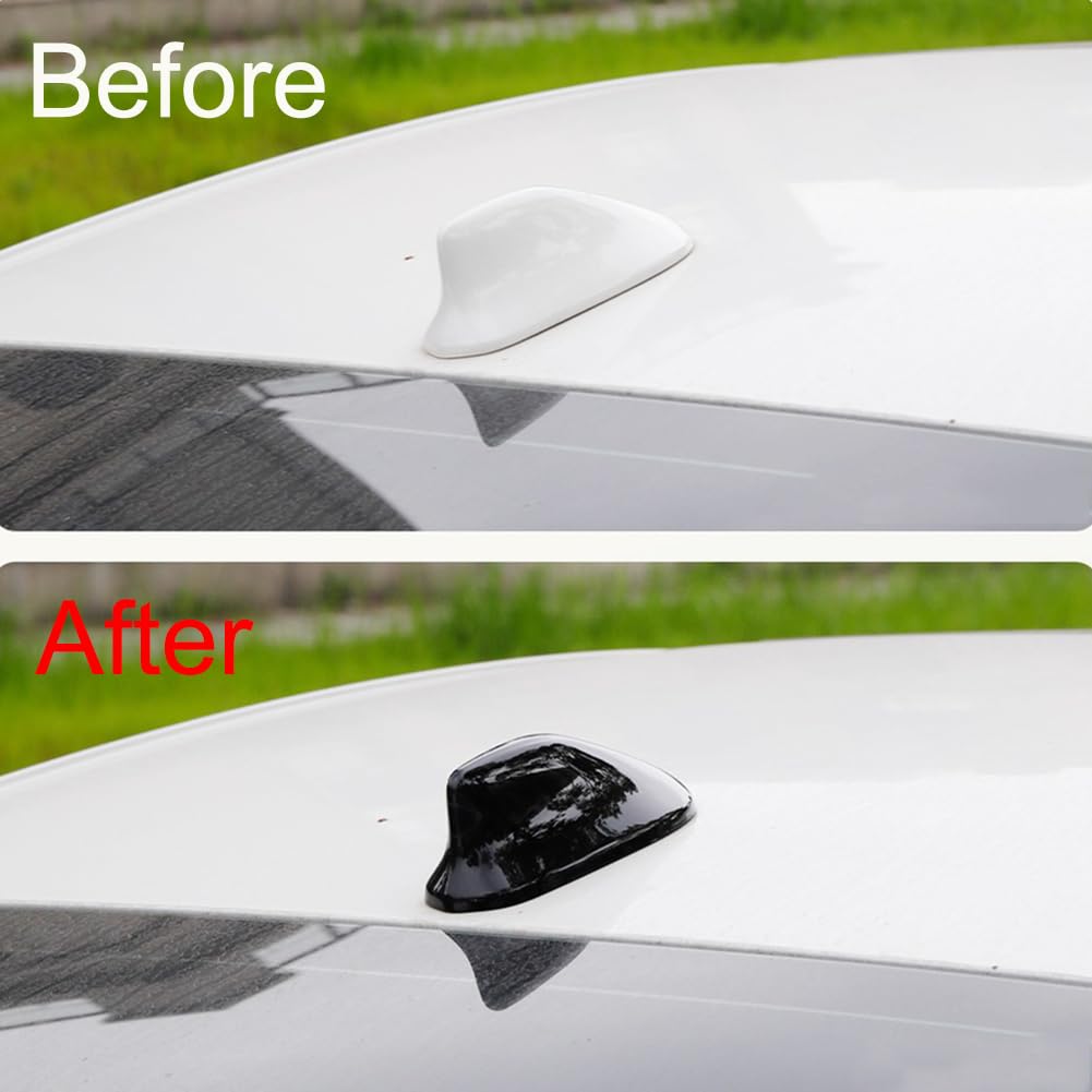 AOKIO Exterior Antenna Toppers Car Shark Fin Cover Decoration Trim for Honda Accord Accessories 2018 2019 2020 2021 2022 (Glossy Black)