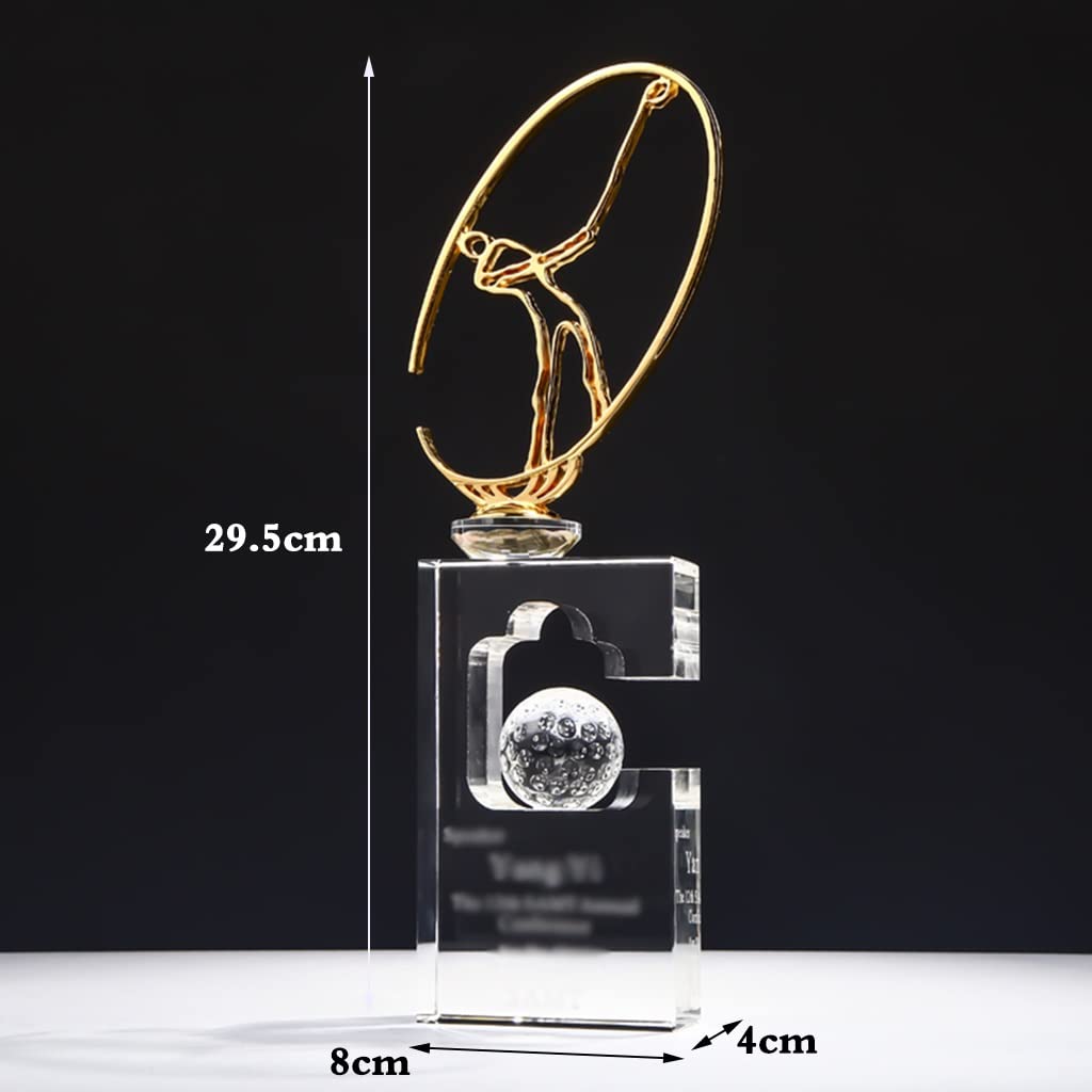 Trofeos, medallas y premios Golf Little Golden Man Cristal Se Puede Grabar Gloria del Campeonato De Golf Premios del Concurso De Premios A La Distancia Más Lejana