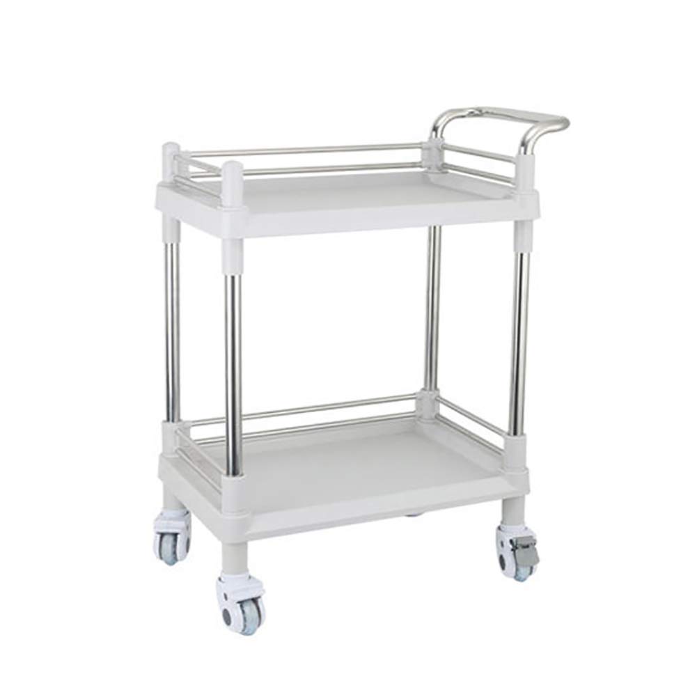Carrello Carrelli A Mano Mobili Carrello Di Servizio Domestico Carrello Per Strumenti Utilitari In Acciaio Inossidabile Per, Carrello Per Attrezzi Per Salone Di Bellezza A 2 Ripiani Con Ruote Frenanti