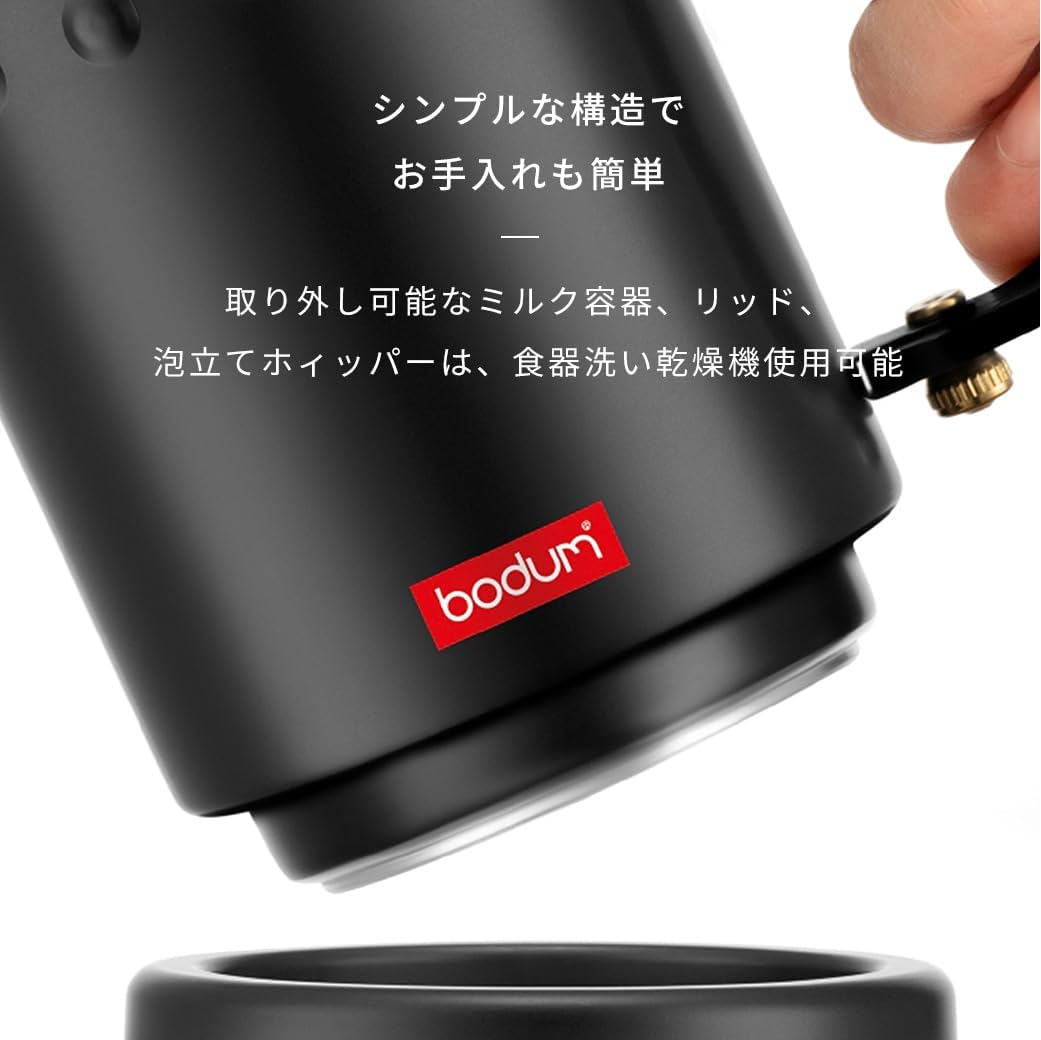 Detachable parts of BODUM OTTONI Electric Milk Frother for cleaning