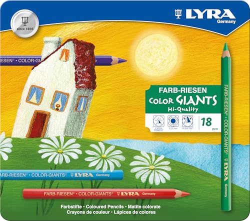 LYRA Color Giants de 18 piezas, lápices de madera hexagonales 2