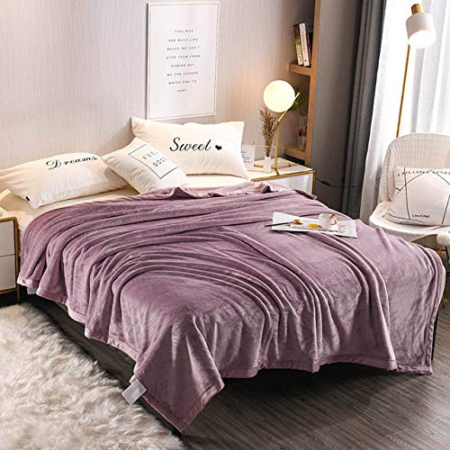 Klimaanlage Decke, Super Flanell Winter Warm Decke Bett Baby Bettwäsche Bettdecke Tagesdecke,Lila,180x200cm