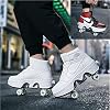 VIIPOORolschaatsen Van Meisjes, Vervormen 2 in 1 Rolschaatsen, Voor Buitenoefening, Gymnastiek, Verjaardagscadeau, Witte…