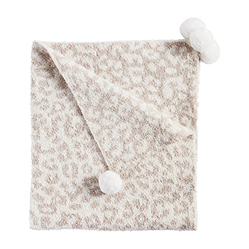 Mud Pie Baby Girls' Chenille Leopard Blanket, Ivory #TOP24