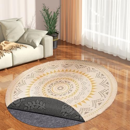 Non-Slip Rug Pads,Round 6 Ft Waterproof Extra Large Area Rugs Non Skid Rug Pad for All Floors and Finishes Durable Hardwood Floor Protective Felt Keeps Rugs in Place, Safe and Secure - Image 5