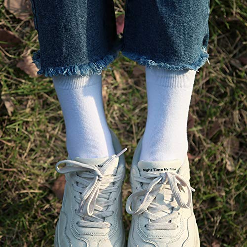 Image of FGZ Women's Crew Socks 5 Pairs Soft Combed Cotton,Breathable Everyday Casual Socks for Women