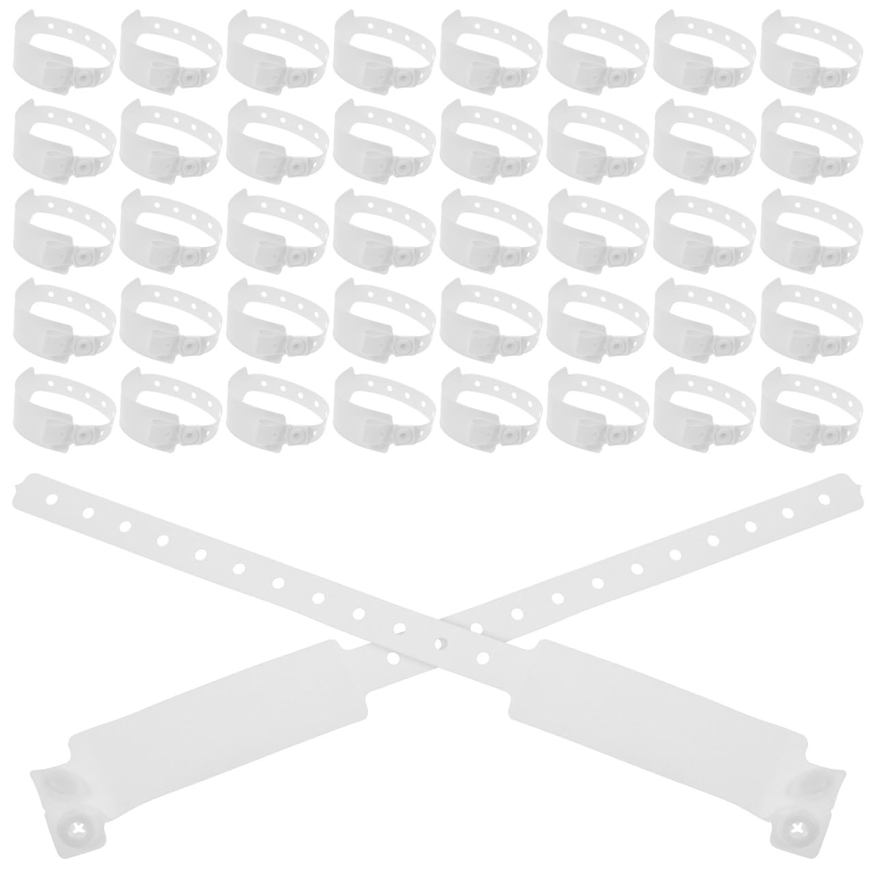 Lot De 100 Bracelets D'Identification Médicale Pour Hôpital Bracelets D'Information Blancs Jetables Résistants À L'Eau Avec Boucle Sécurisée Pour Suivi Et Enregistrement