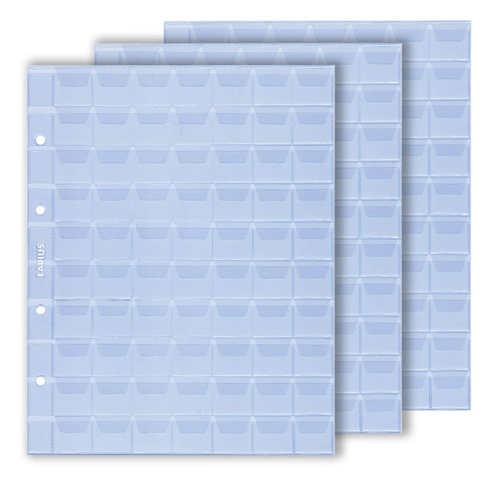 Larius Group 5 x Coin Sleeves Coin Album Coin Sheets 26, 35, 41, 58 mm Diameter Various Sizes, for Coins Commemorative Coins