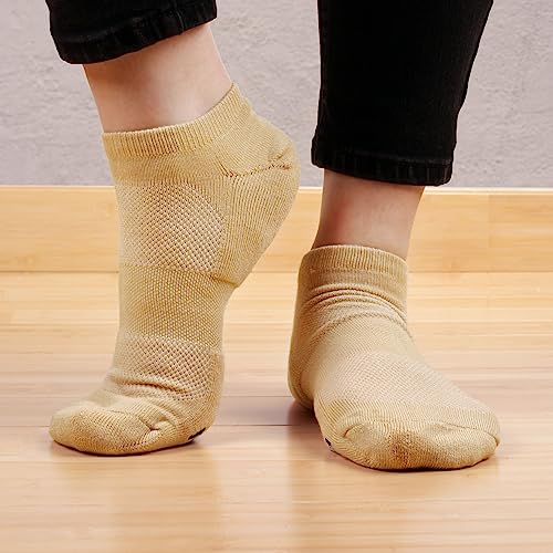 Image of BambooMN Men and Women's Rayon from Bamboo Low Cut Ankle Socks for Sports, Work and Everyday Wear - 4 Pairs - Unisex Sizing