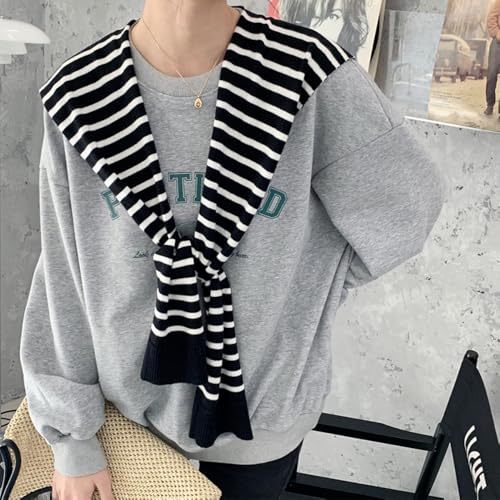 Sweater Shawl Wraps for Women Knitted Knotted Shawls Wraps Striped Scarf Cape Pashmina Shawls Shoulder Top Wrap3