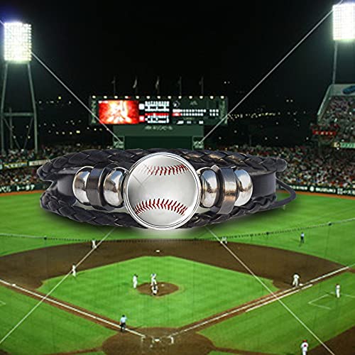 Acocony Softball Bracelet Bracelet -Baseball Bracelet - Softball Bracelet Jewelry -Baseball Jewelry - Adjustable Braided Softbal Baseball Bracelets - Baseball Gifts Softbal Gifts #TOP1