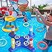 Max Fun Pool Toys Games Set for Kids Pool Basketball Hoop, Inflatable Cross Ring Toss, Floating Floats Games for Toddlers Adults Swimming Water Toys Party Decoration
