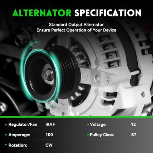 Image of 11034N New Alternator Replacement for Toyota 2004-2006 Camry, 04-07 Highlander, 04-08 Solara, L4 2.4L, 2005-2010 Scion TC, 11034 9664219-388 104210-3890 104210-5330 9664219-533 400-52124