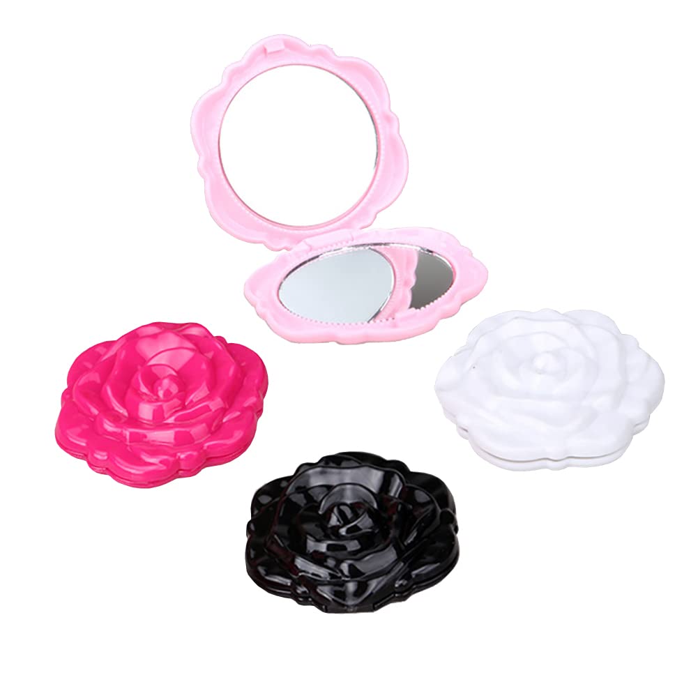 4 Pcs Compact Mirrors Round Makeup Mirror for Purse Mini Folding Pocket Mirror Portable Travel Mirror Double Sided Vanity Mirror for Women Girls-image-28