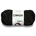 Caron Simply Soft Party Yarn, 3 Ounce, Black Sparkle, Single Ball