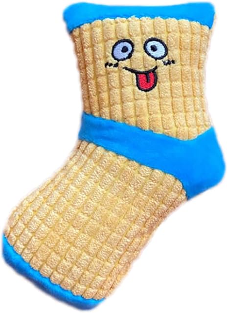 Amazon Co Jp Dorakitten 犬の咀嚼のおもちゃの靴下かわいい表情デザイン子犬きしゃくおもちゃの軽量の手作り安全ペット遊びおもちゃ ペット用品