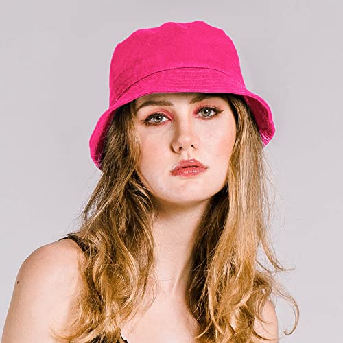 Image of Rosoz 1 & 2 Pack Bucket Hat for Women Men Summer Travel Beach Sun Hat Outdoor Cap Unisex Bucket Hats