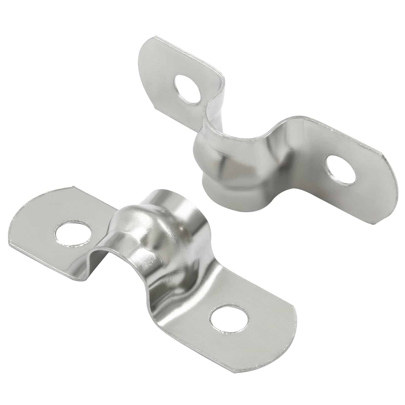 Piutouyar 50 Pack 8mm Two Hole Strap U Bracket, 0.31 Inch