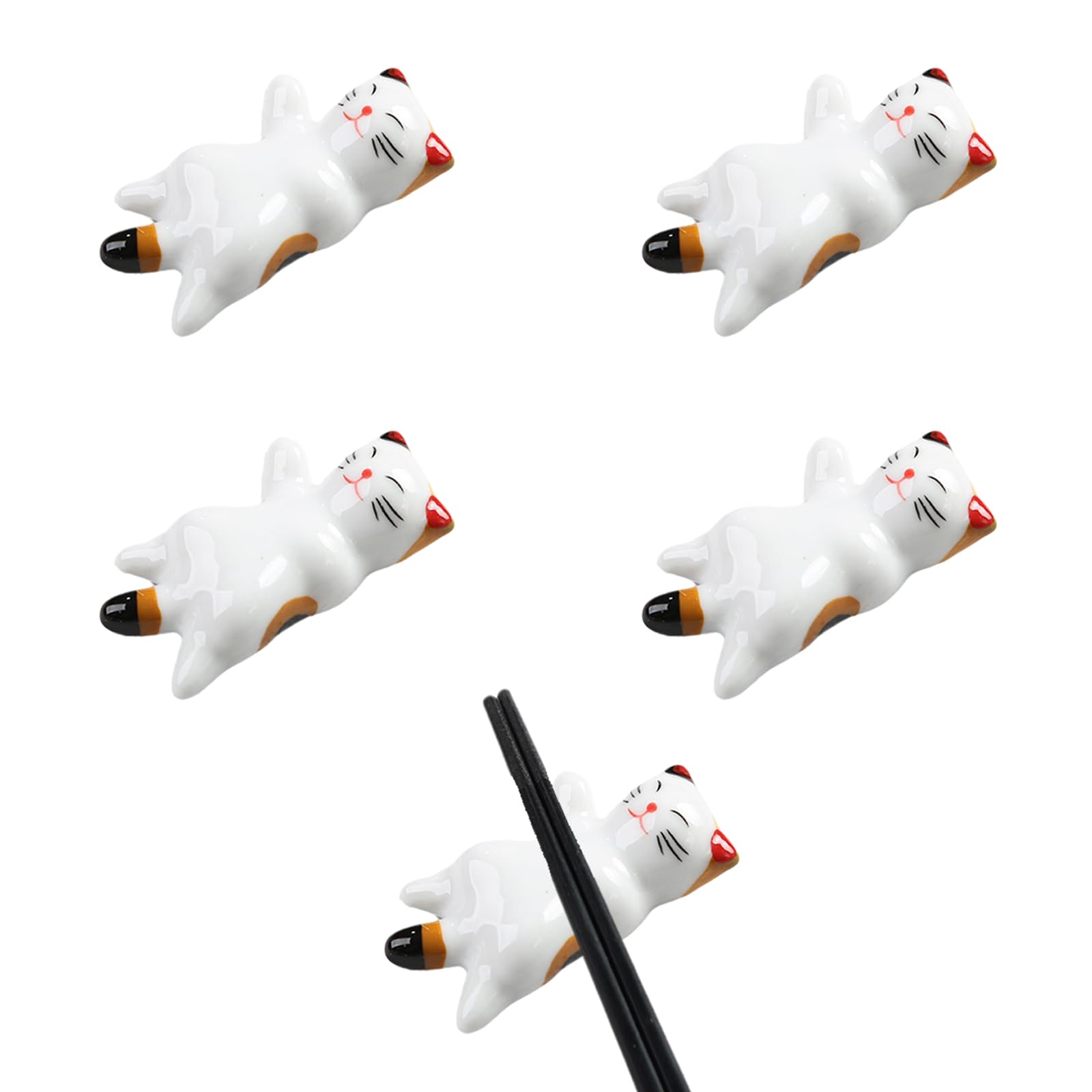 MRKU Chopstick Rest Chopsticks Holders Restaurant Ceramic Hand Painted,Multifunctional,For Forks,Spoons,Home Kitchen