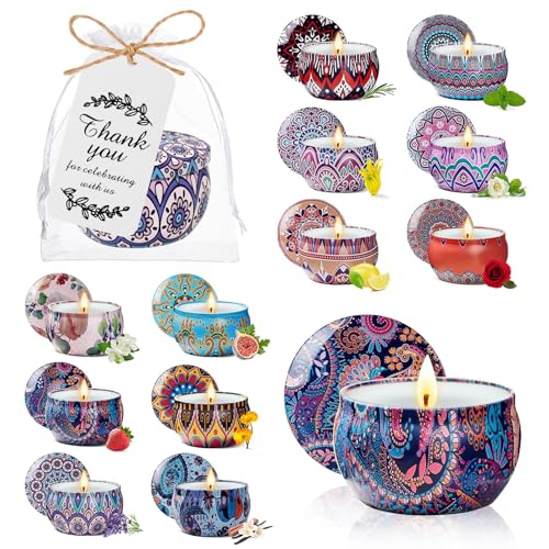 48 Pack Scented Candles Gift Set Long Lasting Soy Wax Aromatherapy Candles for Home Wedding Baby Shower Bridal Party Favors Christmas Birthday Gifts for Women