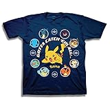 Pokémon Pokemon Little Boys Gotta Catch Em All Short-Sleeved T-Shirt, Navy, 5/6