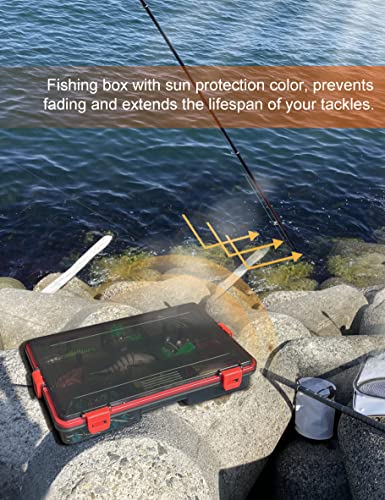 Sjqecyfv Tackle Box Waterproof Tackle Box 3600 Tackle Trays Waterproof Box For Boat Kayak Small Waterproof Storage Box Snackle Box #TOP5