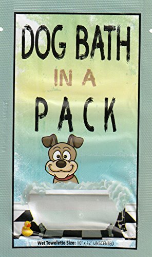 DOG BATH IN A PACK - Largest Bath and Grooming Dog Wipes - Individual PacksNEW Perfect for Travel or When on the GO 10ct.