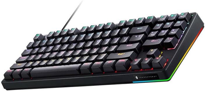 Thunderobot KG3089C Wired Mechanical Keyboard, side view showing RGB strip
