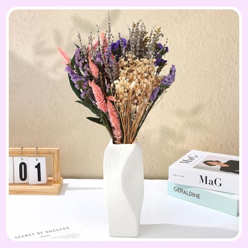 2 Pack Ramos Grandes de Flores Secas Moradas y Rosas miniatura 7