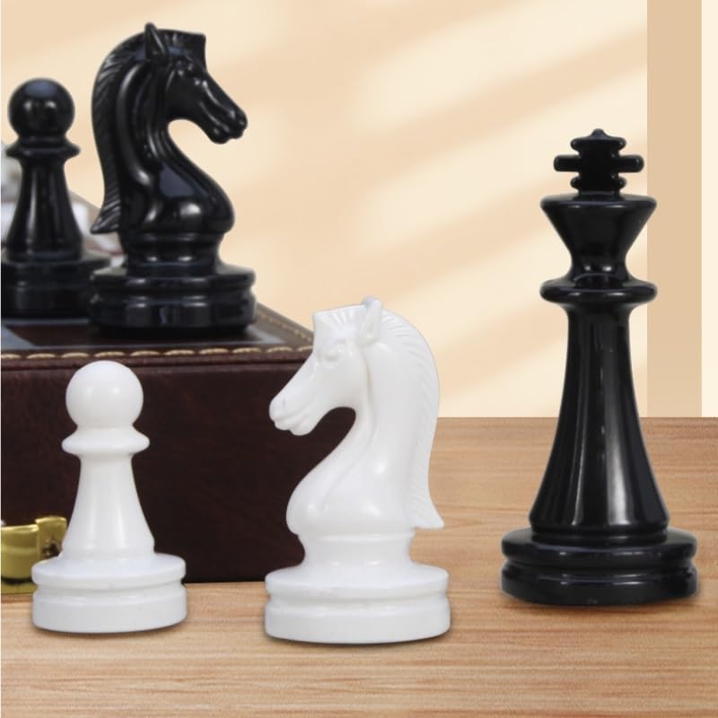 Juegos de Mesa de Lujo con magnetismo de ajedrez y Damas 2 en 1 Ajedrez