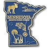 Minnesota Six-Piece State Magnet Set by Classic Magnets, Includes 6 Unique Designs, Collectible 3D Rubber Vintage-Style Souvenirs and Gifts Made in The USA #2
