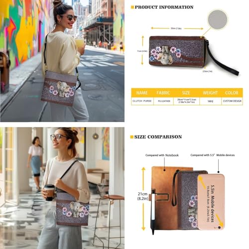 Image of Bucket Crossbody Bag Set for Women Lady, Leather Purse and Wallet Set Large Bucket Bag with Wallet