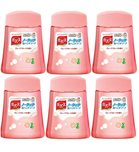【まとめ買い】ミューズ ノータッチ 泡 ハンドソープ 詰替 グレープフルーツ 250ml (約250回分) 自動ディスペンサー×6個