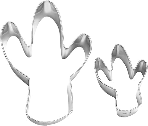 Miniatura 1 de Juego de 2 cortadores de galletas de cactus de 4.25 pulgadas y mini cactus de 2 pulgadas de The Cookie Cutter Shop - Acero estañado - Fabricado en