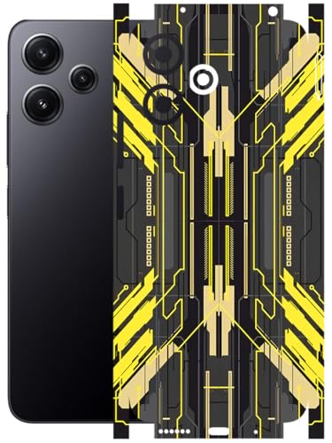 Image of AtOdds - Full Body Back Screen Guard Protector Film - Lamination Wrap Skin Sticker Compatible with Poco M6 PRO (5G) | Scratchproof Matte Finish (Cyber Yellow)