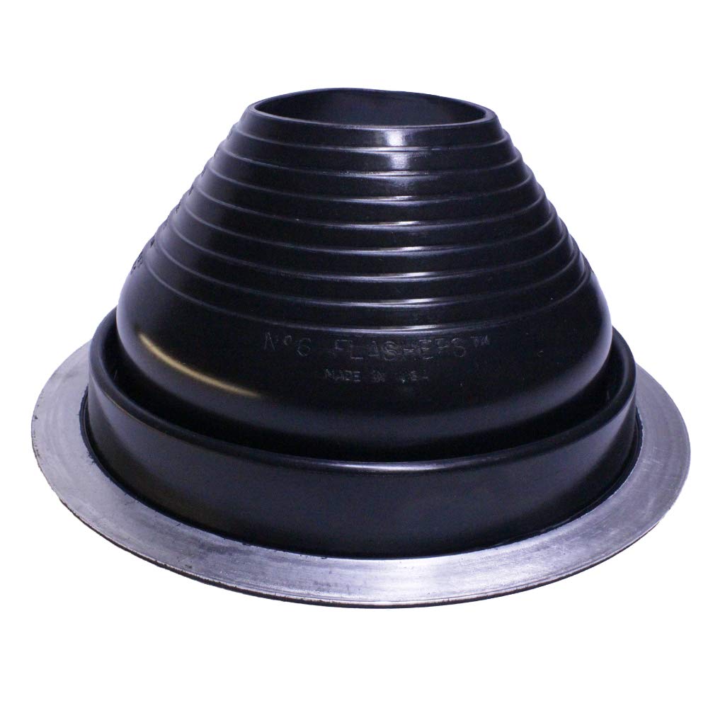 Buy Flashers 6 Black EPDM Flexible Roof Jack Pipe Boot Metal Roofing