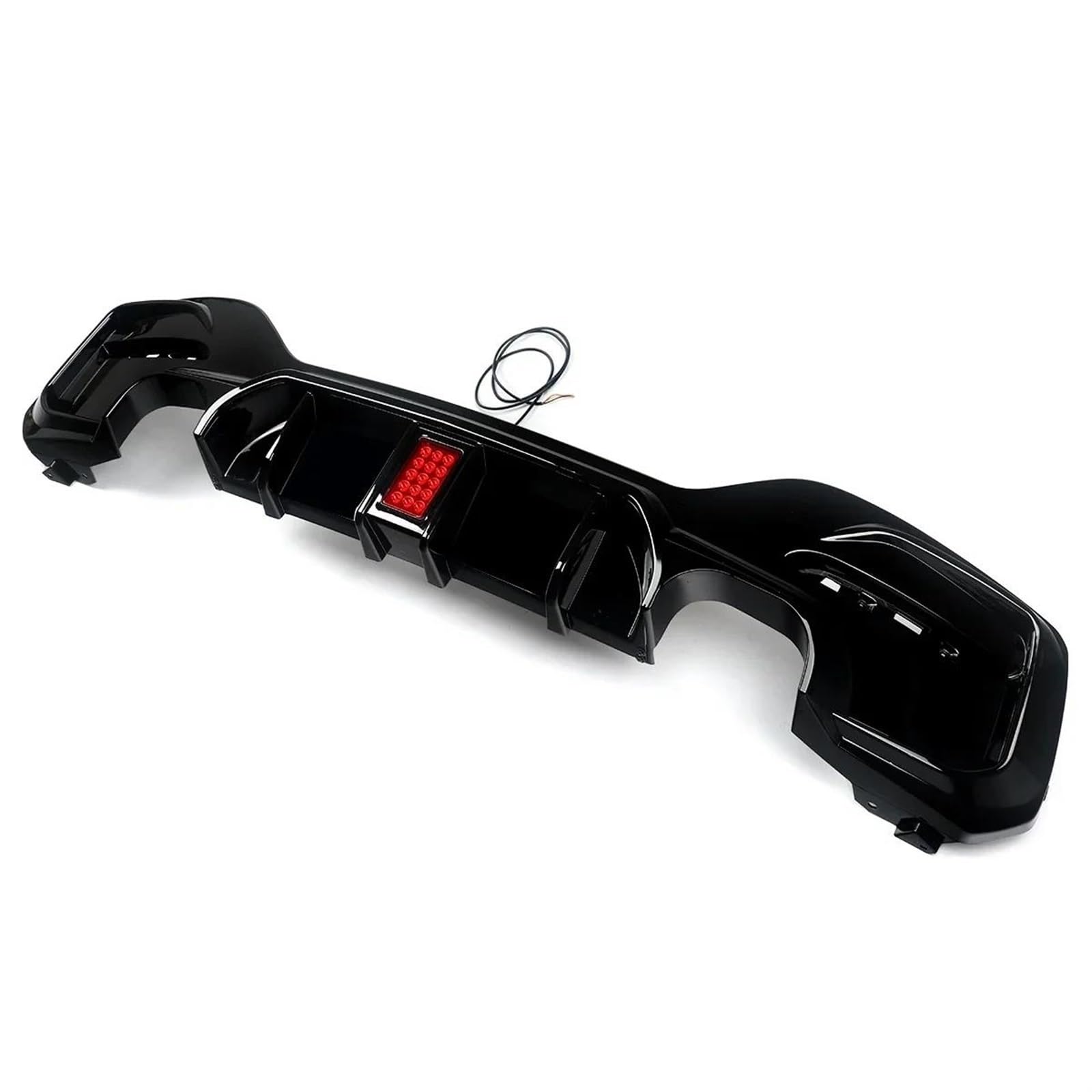 Voiture Queue Aile Becquet Diffuseur Lèvre Arrière pour BMW Série 1 F20 F21 135i 140i 2015–2018 Pare-Chocs avec Accessoires Feux Stop Voiture Aileron ArrièRe(Glossly Black)