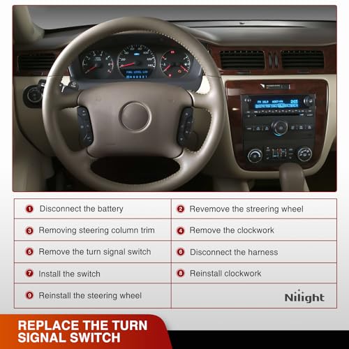 Image of Nilight Turn Signal Switch Compatible with 2000-2005 Chevy Impala