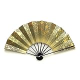 京扇子 舞扇 幻想 金 9寸5分 日本製 京都 黒塗骨 両面 踊り用 日本舞踊 舞扇子 箱入