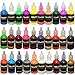 Produktbild 30 Stofffarben Textilfarben 3D Effekt - 30 verschiedene helle Farben - Inklusive Neon, Fluoreszierend, Leuchtend im Dunkeln & mehr - für Textilien, Stoffe, T-Shirts, Leinwände, Holz, Keramik & Glas