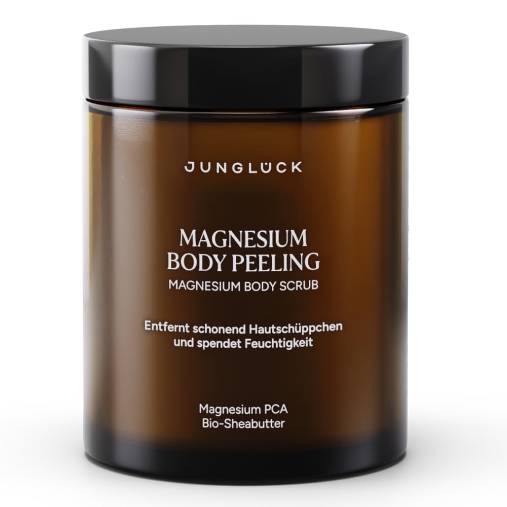 JUNGLÜCK Magnesium Body Peeling - Vegan | Körperpeeling mit Zucker- und Magnesiumkristallen
