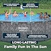 Bestway APX 365 18' x 52" Above Ground Pool, Round Metal Frame Outdoor Swimming Pool Set with Sand Filter Pump, Ladder, and Cover, Dark Marble