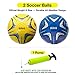 Xcello Sports Size 3 Soccer Ball 2 Pack (Blue/Silver, Yellow/Blue) w/Pump