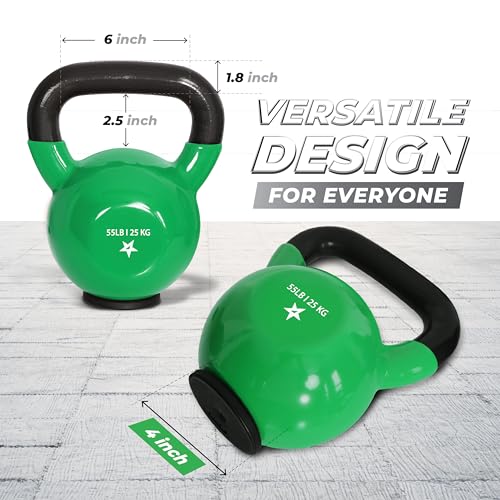Image of Yes4All Kettlebells Rubber Base, Kettlebell Set for Women, Strength Training Kettlebells Weights (10-65 lbs)